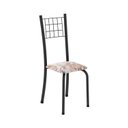 Ver imagem 5 de Conjunto de Mesa Tubular 70cm x 70cm Tampo em MDF com 4 Cadeiras Dany Preto/Botanic Bege/Txt