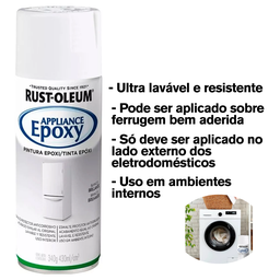 Tinta Spray Epóxi Branco Brilhante Rust Oleum - 2