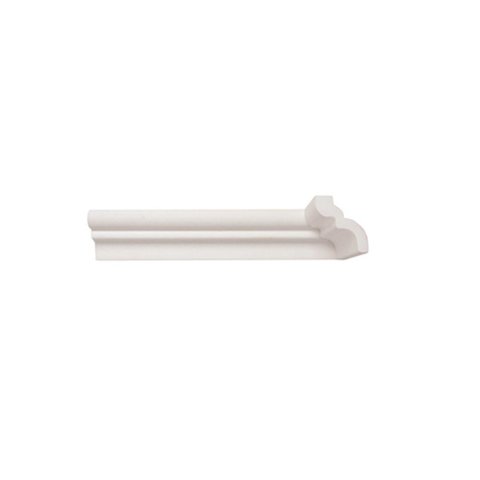 Rodateto de Poliestireno 5CMX40MM Liso 2,0 Metro Linear Branco Graddus