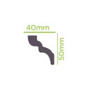 Ver imagem 4 de Rodateto de Poliestireno 5CMX40MM Liso 2,0 Metro Linear Branco Graddus