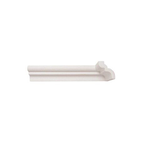 Rodateto de Poliestireno 5CMX40MM Liso 2,0 Metro Linear Branco Graddus