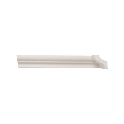 Rodateto de Poliestireno 3,5CMX30MM Liso 2,0METRO Linear Branco Graddus