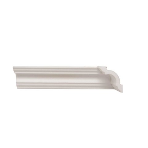 Rodateto de Poliestireno 5CMX50MM Liso 2,0METRO Linear Branco Graddus