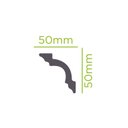 Ver imagem 4 de Rodateto de Poliestireno 5CMX50MM Liso 2,0METRO Linear Branco Graddus