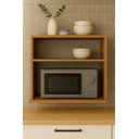 Ver imagem 2 de Módulo Cozinha Suporte Nicho P/microondas 60cm Amadeirado Rafaro