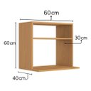Ver imagem 4 de Módulo Cozinha Suporte Nicho P/microondas 60cm Amadeirado Rafaro