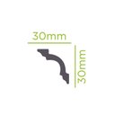 Ver imagem 4 de Rodateto de Poliestireno 3CMX30MM Liso 2,0 Metro Linear Branco Graddus