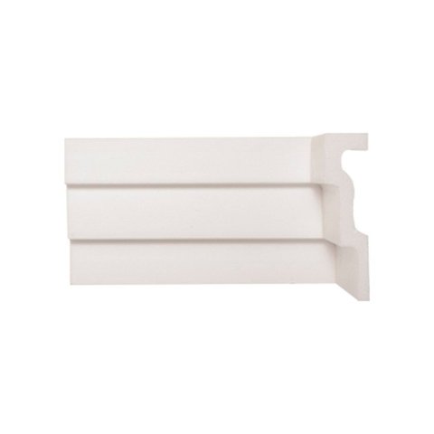 Rodateto de Poliestireno 12CMX30MM Liso 2,0METRO Linear Branco Graddus