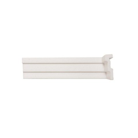 Rodateto de Poliestireno 6CMX20MM Liso 2,0METRO Linear Branco Graddus
