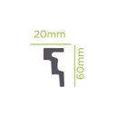 Ver imagem 4 de Rodateto de Poliestireno 6CMX20MM Liso 2,0METRO Linear Branco Graddus