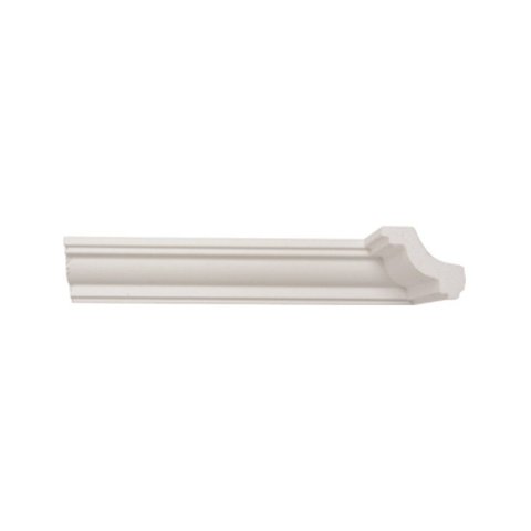Rodateto de Poliestireno 4,5CMX50MM Liso 2,0 Metro Linear Branco Graddus