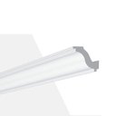 Ver imagem 3 de Rodateto de Poliestireno 4CMX50MM Liso 2,0 Metro Linear Branco Graddus