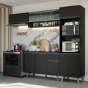 Ver imagem 1 de Armário de Cozinha Completa 260 cm Preto Nice Madesa 03