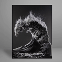 Ver imagem 1 de Quadro Decorativo Bw Ocean Relevo