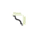 Ver imagem 4 de Rodateto de Poliestireno 7CMX70MM Liso 2,0METRO Linear Branco Graddus