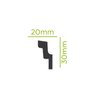 Rodateto de Poliestireno 3cm X 20mm Liso  2,0 metro Linear - 4