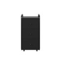 Ver imagem 3 de Gaveteiro Industrial Criare com 3 Gavetas Design Moderno Preto