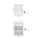 Ver imagem 3 de Gabinete de Banheiro 50cm com Lavatório e Armário Ref 501