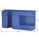 Ver imagem 3 de Suporte Duplo Celular Controle Remoto Fixação Adesivo Parede:Azul