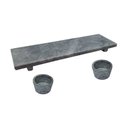 Ver imagem 2 de Kit Tabua Gourmet 25x7cm e 2 Molheiras 50ml em Pedra Sabão