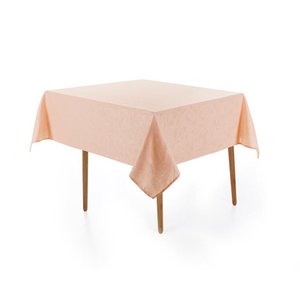 Toalha de Mesa Quadrada 4 Lugares Jacquard Beatrice Salmão Karsten