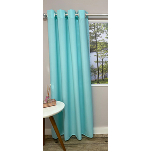 Cortina Verde-água Oxford Uma Folha 150x250 Sala/quarto Fabritex
