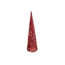 Ver imagem 1 de Árvore Cone Cotton Glitter Vermelho Iluminada Fio de Fada LED 10 Lâmpadas à Pilha 40cm - Magizi