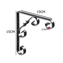 Ver imagem 2 de Kit 2 Und Mão Francesa Colonial 15Cm em Aço Preto Multivisão
