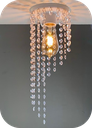 Ver imagem 1 de Lustre Pendente Cristal Acrílico Pequeno Barato 14x41cm Promoção