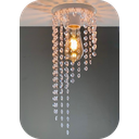 Ver imagem 1 de Lustre Pendente Cristal Acrílico Pequeno Barato 14x41cm Promoção