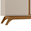 Ver mais imagens de Rack Bancada Decorativo Hiro Mdp/mdf Tv até 70 Polegadas com Nichos Nature/off White G77 - Gran Belo