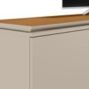 Ver imagem 7 de Rack Bancada Decorativo Hiro Mdp/mdf Tv até 70 Polegadas com Nichos Nature/off White G77 - Gran Belo