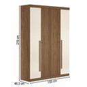 Ver imagem 4 de Guarda-roupa Casal Buriti 4 Portas 2 Gavetas Ripado Flex Jatoba/areia 16244 - Santos Andirá