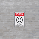 Ver imagem 3 de Combo 6 Placas De Sinalização Sorria Você Está Sendo Filmado 15x20 Acesso - P-26 F9e