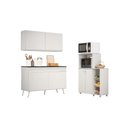 Ver imagem 2 de Armário de Cozinha Compacta com Gabinete Pia e Balcão para Forno e Micro-ondas Multimóveis Mp2254