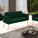 Ver imagem 2 de Sofá 2 Lugares Namoradeira Pé Palito Natural Marisa Bouclê Verde D03 - D’Rossi
