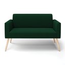 Ver imagem 5 de Sofá 2 Lugares Namoradeira Pé Palito Natural Marisa Bouclê Verde D03 - D’Rossi