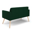 Ver imagem 7 de Sofá 2 Lugares Namoradeira Pé Palito Natural Marisa Bouclê Verde D03 - D’Rossi