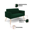 Ver imagem 3 de Sofá 2 Lugares Namoradeira Pé Palito Natural Marisa Bouclê Verde D03 - D’Rossi