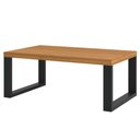 Ver imagem 2 de Mesa de Centro Estilo Industrial 89,5x53cm 100% Mdf F12 Pradel Móveis-freijó/preto Fosco