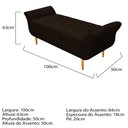 Ver imagem 4 de Recamier Estofado Ari 100 Cm Solteiro Corano Marrom