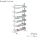 Ver imagem 5 de Estante Biblioteca Dupla 12 Pratelheiras Aço Cinza