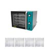 Forno Turbo Convec. Inox e Turquesa FCSB4E 220V + 4 Assadeiras - Venâncio - 1