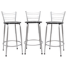 Kit 3 Banquetas para Balcão Flórida Prata 60cm Cozinha Gourmet Bistrô Bancada Piscina Área de Lazer - 1