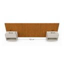 Ver imagem 4 de Cabeceira Casal Queen com 2 Mesas de Cabeceira LED 3500k e Tomadas 100% MDF Ayla