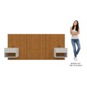 Ver imagem 5 de Cabeceira Casal Queen com 2 Mesas de Cabeceira LED 3500k e Tomadas 100% MDF Ayla