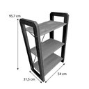 Ver imagem 4 de Aparador de Madeira Pinus Linea de 3 Prateleiras Slim Carvalho