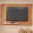 Ver imagem 2 de Painel para TV até 70 Polegadas MDF 180CMX120CM Frisos Decorativos Valença Marrom