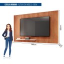 Ver imagem 4 de Painel para TV até 70 Polegadas MDF 180CMX120CM Frisos Decorativos Valença Marrom