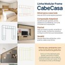 Ver imagem 2 de Guarda-Roupa 6 Módulos 12 Portas 9 Prateleiras Frame CabeCasa MadeiraOriginals